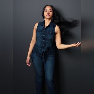 Rewash Dark Blue Denim Jumpsuit
